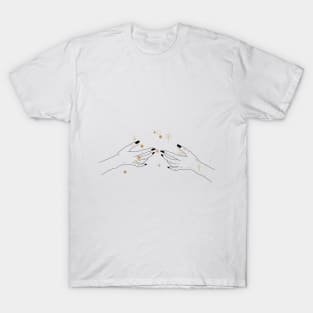 Aquarius zodiac sign. Minimal zodiac constellation composition. T-Shirt